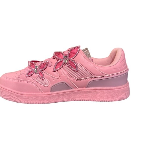 Cape Robbin Mignon Sneakers Womens Size 8 Pink Butterfly Rhinestone - Picture 3 of 6